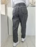   Primark (XL) Szürke Elől Gombos, Zsebes Övtartós, Farmer Nadrág