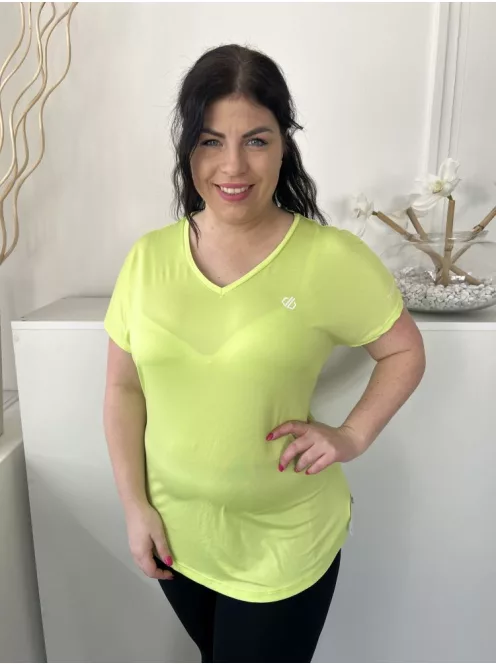 Dare2b (L) Neon Zöld V Kivágású Rugalmas Anyagú Felső