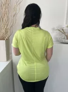 Dare2b (L) Neon Zöld V Kivágású Rugalmas Anyagú Felső
