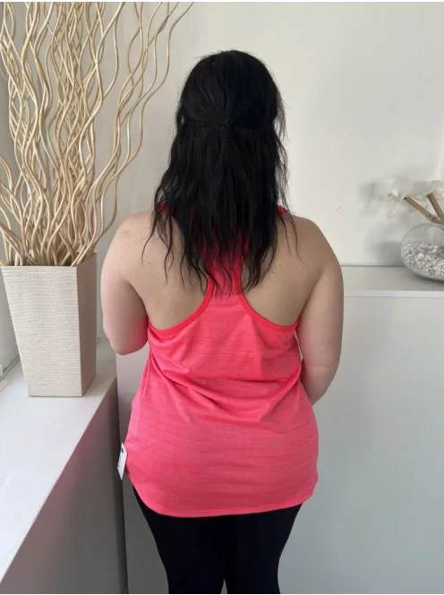 Atletic Works (L) Rózsaszín Anyagában Mintás, Pántos Rugalmas Anyagú Felső