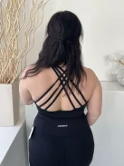 Next (L) Fekete Hátul Keresztpántos Rövid Derekú Felső