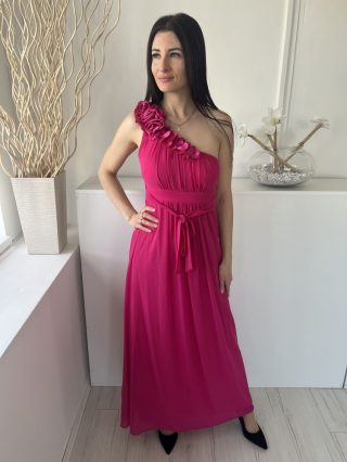   ÚJ Jane Norman (S) Pink Hátul Darázsolt, Elől Díszvirágos Derékban Megkötős, Bélelt Ruha