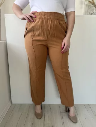   Next (L) Tevebarna Derékban Darázsolt, Zsebes Elől Élvarrásos Nadrág