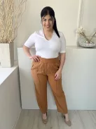 Next (L) Tevebarna Derékban Darázsolt, Zsebes Elől Élvarrásos Nadrág