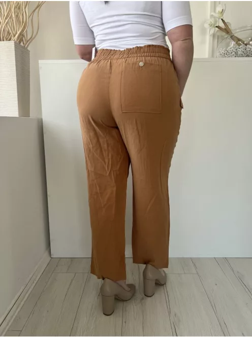 Next (L) Tevebarna Derékban Darázsolt, Zsebes Elől Élvarrásos Nadrág