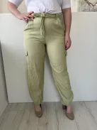 Primark (L) Világoszöld Elől Kapcsos, Derékban Megkötős Oldalt Zsebes, Gumis Aljú Nadrág