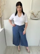 Nutmeg (L) Kék Derékban Összehúzható, Megkötős Zsebes, Bőszárú, Farmer Nadrág