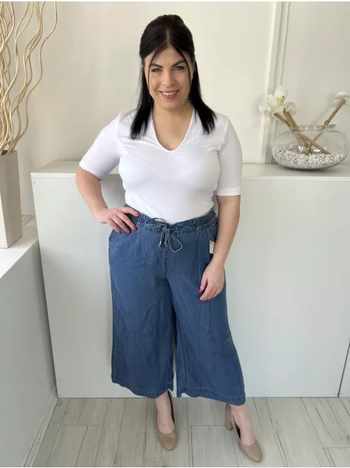 Nutmeg (L) Kék Derékban Összehúzható, Megkötős Zsebes, Bőszárú, Farmer Nadrág