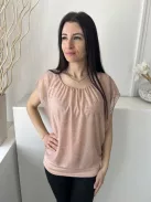  (M) Mályva Anyagában Mintás, Lepel Fazonú Bélelt Felső