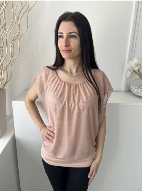  (M) Mályva Anyagában Mintás, Lepel Fazonú Bélelt Felső