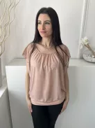  (M) Mályva Anyagában Mintás, Lepel Fazonú Bélelt Felső