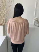  (M) Mályva Anyagában Mintás, Lepel Fazonú Bélelt Felső