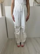 Shein (S) Fehér Derékban Összehúzható, Oldalt Zsebes Enyhén Áttetsző Nadrág