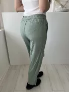 Primark (XS) Világos Khaki Gumisderekú, Díszmegkötős Oldalt Zsebes Nadrág