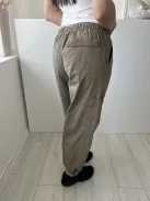 Primark (S) Khaki Derékban Összehúzható, Megkötős Oldalt Zsebes, Gumírozott Aljú, 98% Pamut Nadrág