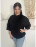   COS (L) Fekete Magasított Nyakú 100% Pamut Alapanyagú Felső