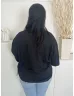  COS (L) Fekete Magasított Nyakú 100% Pamut Alapanyagú Felső