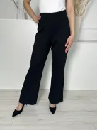 Primark (M) Fekete Anyagában Bordázott, Gumisderekú Bőszárú Nadrág