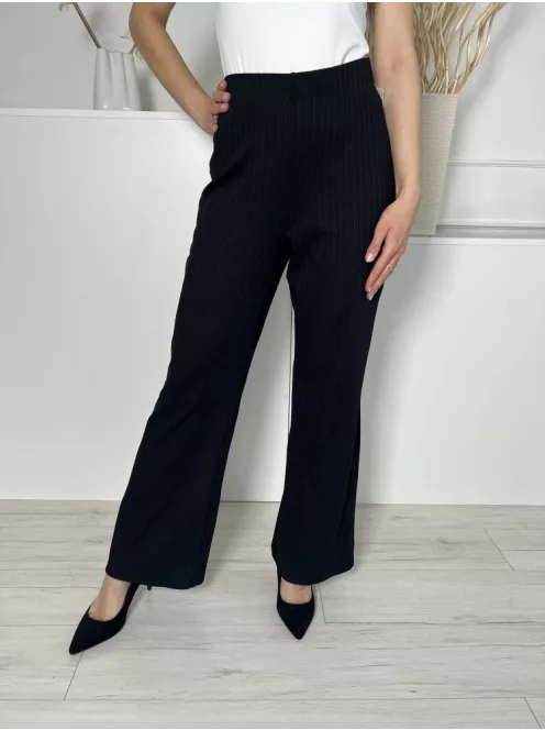 Primark (M) Fekete Anyagában Bordázott, Gumisderekú Bőszárú Nadrág