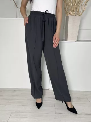   Primark (S) Grafitszürke Derékban Összehúzható, Megkötős Zsebes, Élvarrásos Nadrág