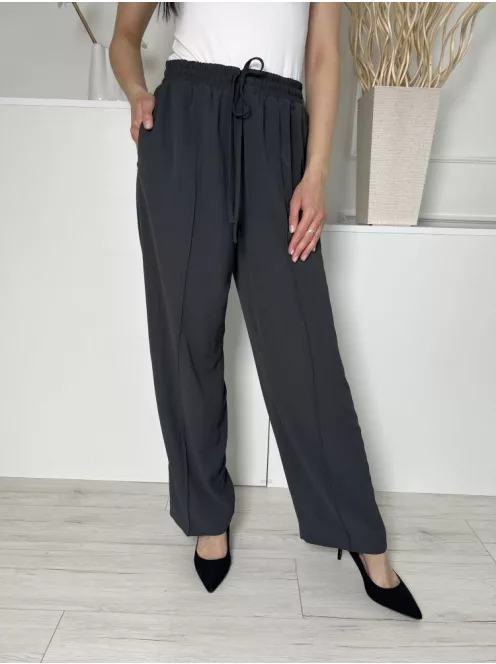 Primark (S) Grafitszürke Derékban Összehúzható, Megkötős Zsebes, Élvarrásos Nadrág