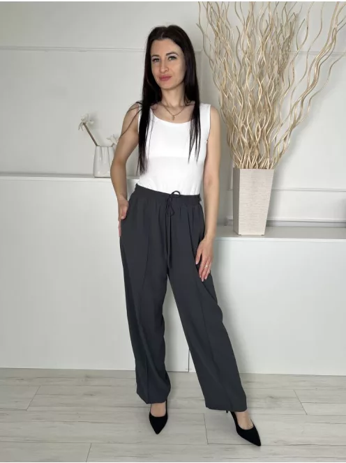 Primark (S) Grafitszürke Derékban Összehúzható, Megkötős Zsebes, Élvarrásos Nadrág