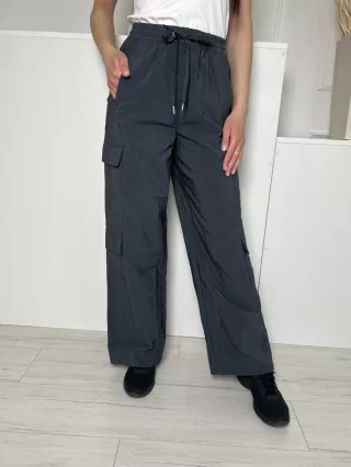   Mint Velvet (S) Szürke Derékban Összehúzható, Megkötős Oldalt Zsebes, Bőszárú Nadrág