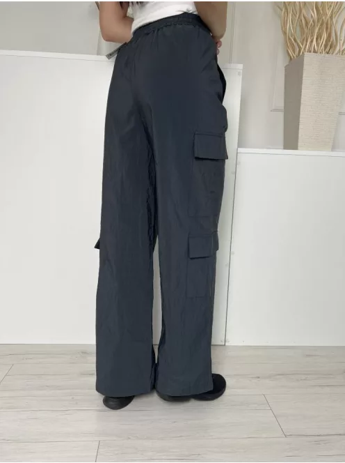 Mint Velvet (S) Szürke Derékban Összehúzható, Megkötős Oldalt Zsebes, Bőszárú Nadrág