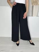  (M) Fekete Anyagában Csíkos, Gumisderekú Bőszárú Nadrág