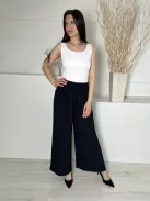  (M) Fekete Anyagában Csíkos, Gumisderekú Bőszárú Nadrág