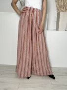 Pretty Little Thing (S) Fahéj Fehér Csíkos, Gumisderekú Bőszárú Nadrág