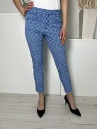 GAP (S) Kék Apró Mintás, Elől Kapcsos, Gombos Elől Zsebes, Szűkített Szárú Nadrág