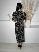 AX (M) Fekete Khaki Mintás, Hátul Cipzáros Mellnél Átlapolt, Zsebes Overál