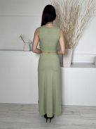 Shein (M) Alma Zöld Gumisderekú Rugalmas Anyagú Szoknya