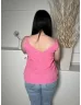   ÚJ Papaya (L) Rózsaszín Pántos Mellnél Dupla Anyagú Felső