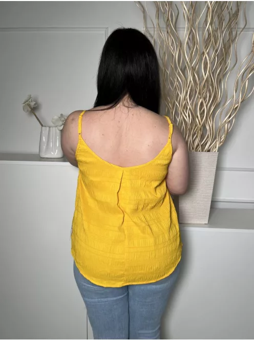 Shein (L) Napsárga anyagában Mintás, Állítható Pántú Lenge Fazonú Felső