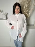 Primark (L) Fehér Elől Végig Gombos, Galléros 100% Pamut Alapanyagú, Enyhén Áttetsző Felső