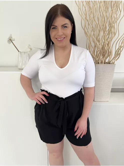 Dorothy Perkins (L) Fekete Gumisderekú, Megköthető Vékony Anyagú Rövidnadrág