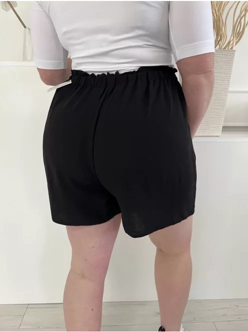 Dorothy Perkins (L) Fekete Gumisderekú, Megköthető Vékony Anyagú Rövidnadrág