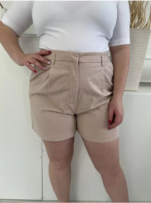 Primark (L) Púderszínű Elől Kapcsos, Övtartós Zsebes Rövidnadrág