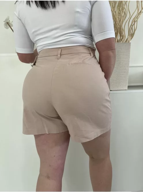 Primark (L) Púderszínű Elől Kapcsos, Övtartós Zsebes Rövidnadrág