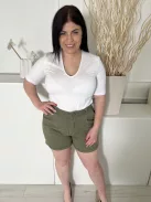 Primark (L) Khaki Elől Gombos, Zsebes Övtartós Rövidnadrág