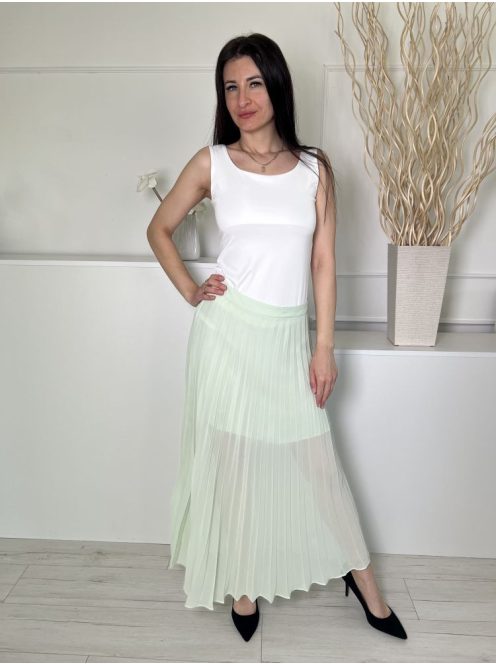 River Island (M) Almazöld Oldalt Ciptáros, Pliszírozott Bélelt Szoknya