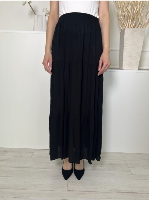 Papaya (M) Fekete Hátul Gumisderekú Lenge Fazonú Szoknya