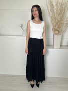 Papaya (M) Fekete Hátul Gumisderekú Lenge Fazonú Szoknya