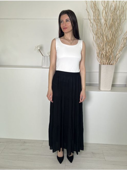Papaya (M) Fekete Hátul Gumisderekú Lenge Fazonú Szoknya