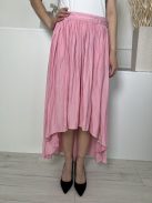 ZARA (M) Rózsaszín Hátul Gumisderekú, Zsebes Hátul Hosszított Fazonú Szoknya