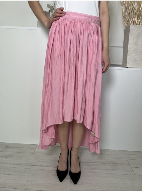 ZARA (M) Rózsaszín Hátul Gumisderekú, Zsebes Hátul Hosszított Fazonú Szoknya