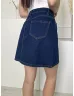 New Look (S) Kék Elől Végig Gomos, Zsebes Farmer Szoknya