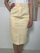 Khost (S) Sárga Elől Gombos, Oldalt Zsebes Hátul Sliccelt Szoknya